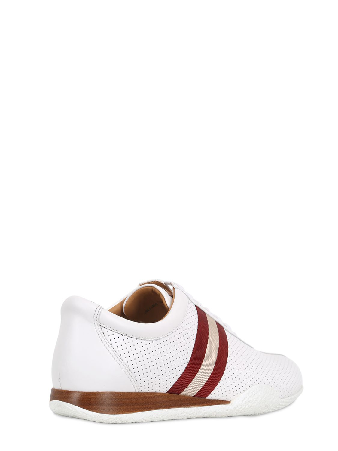 Bally Frenz Perforated Leather Sneakers in White for Men | Lyst