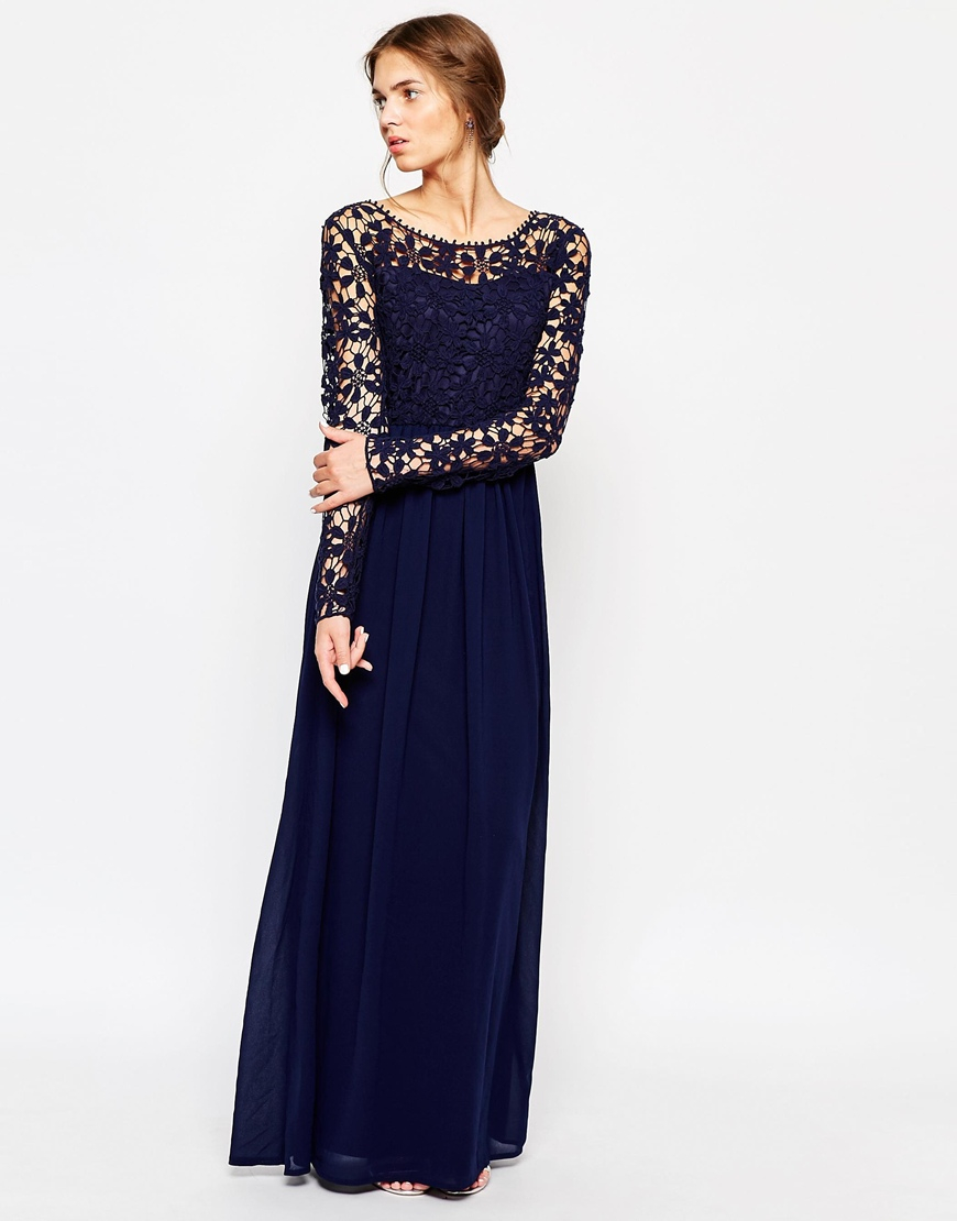 Club l crochet detail maxi dress deals