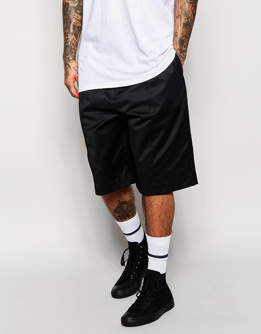 ASOS Cotton Oversized Smart Shorts in Black for Men | Lyst