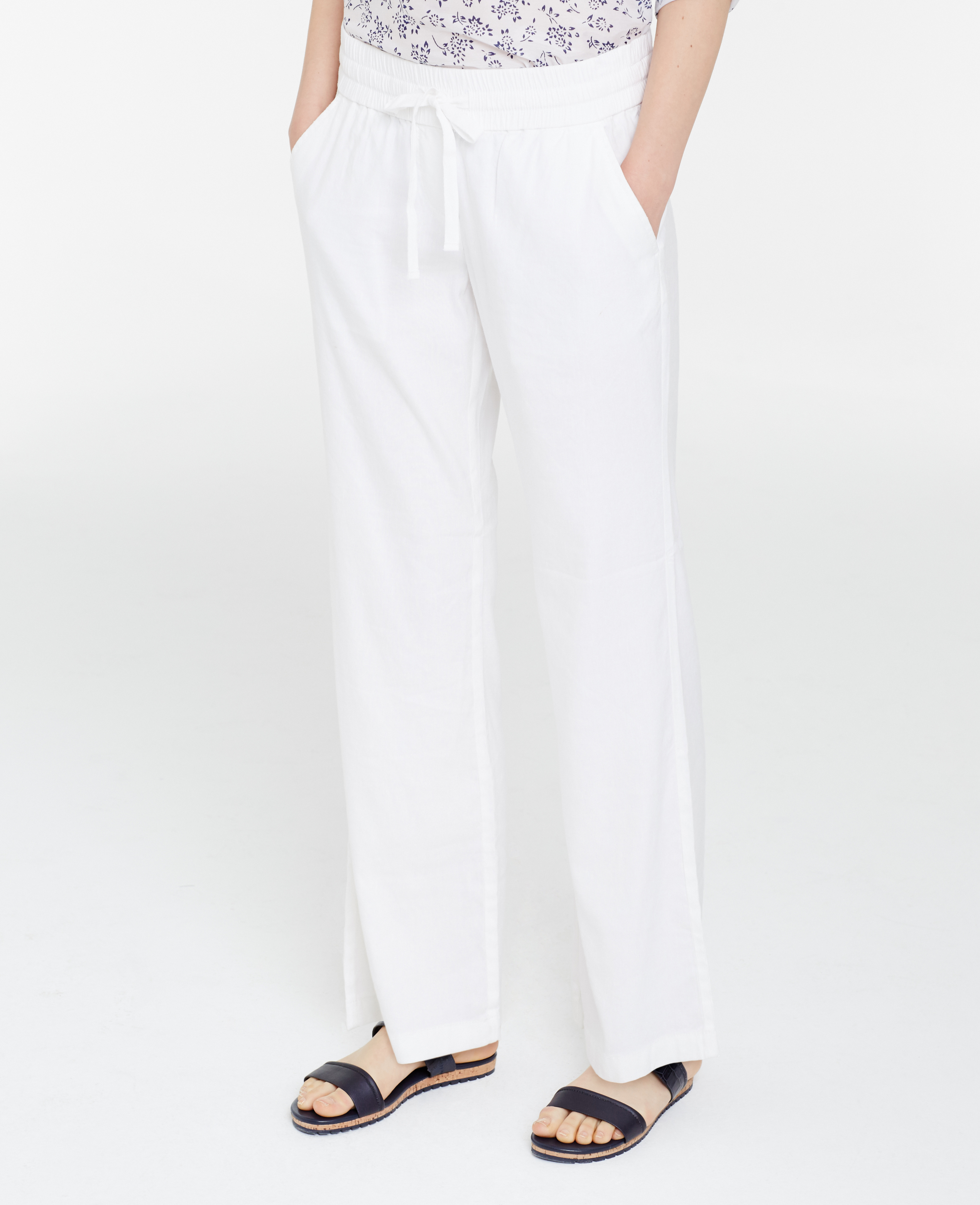 petite linen beach pants
