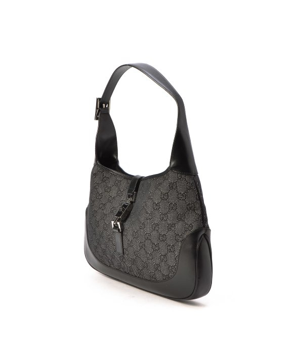 Lyst - Gucci Preowned Black Gg Canvas Jackie Shoulder Bag in Black