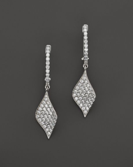 Roberto Coin 18K White Gold Diamond Drop Earrings in Silver (White)