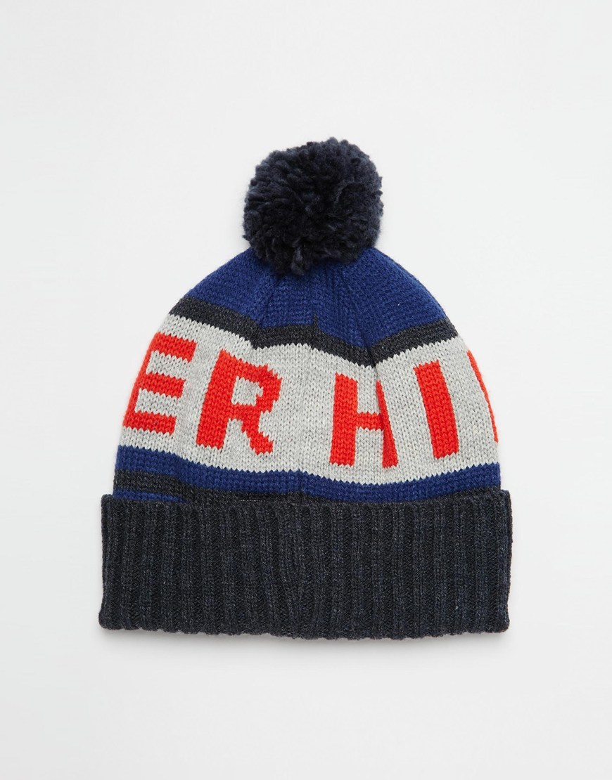 blue tommy hilfiger beanie