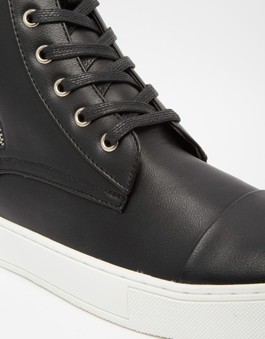 black boots white sole