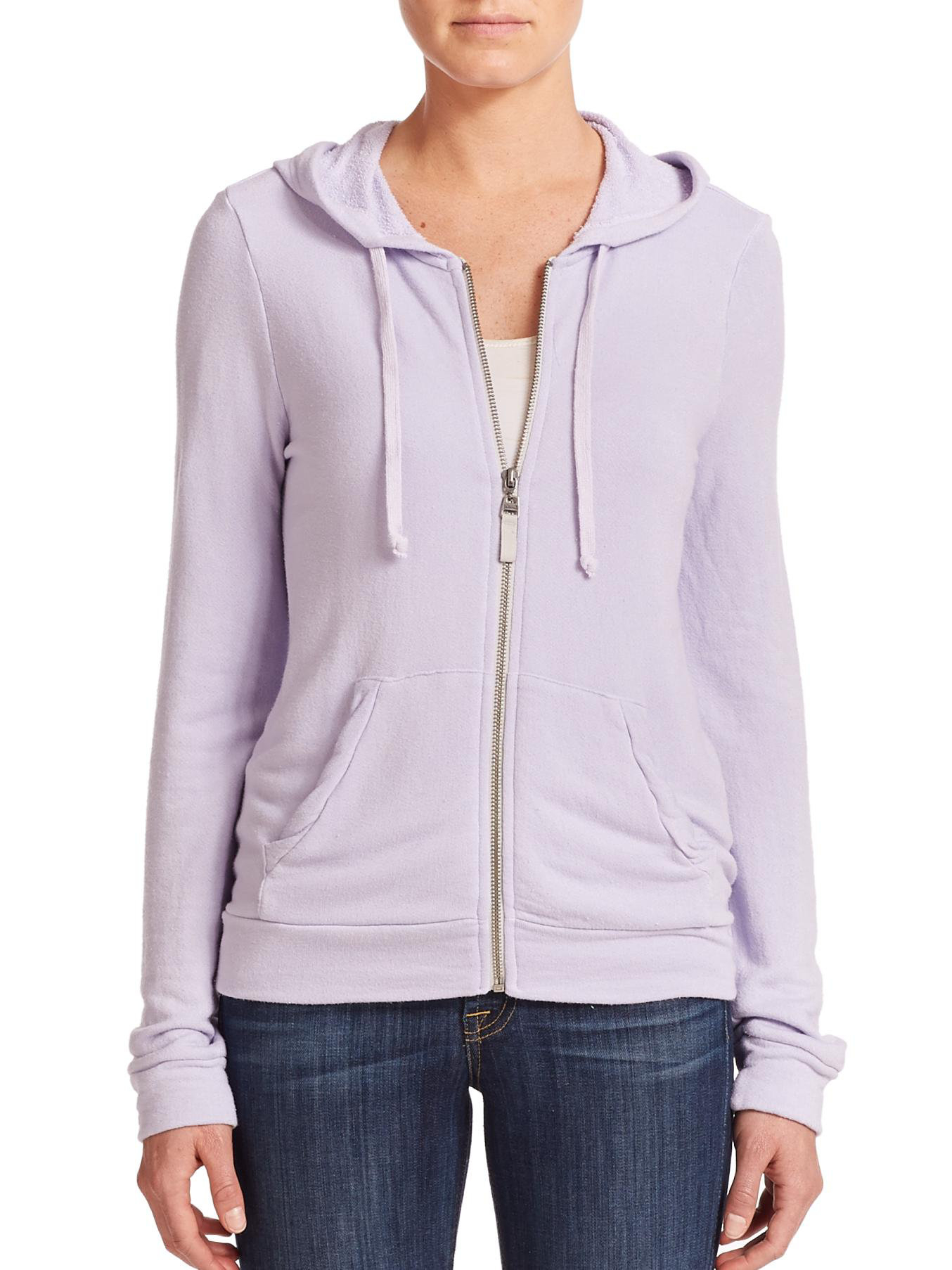 purple hooded sweatshirt