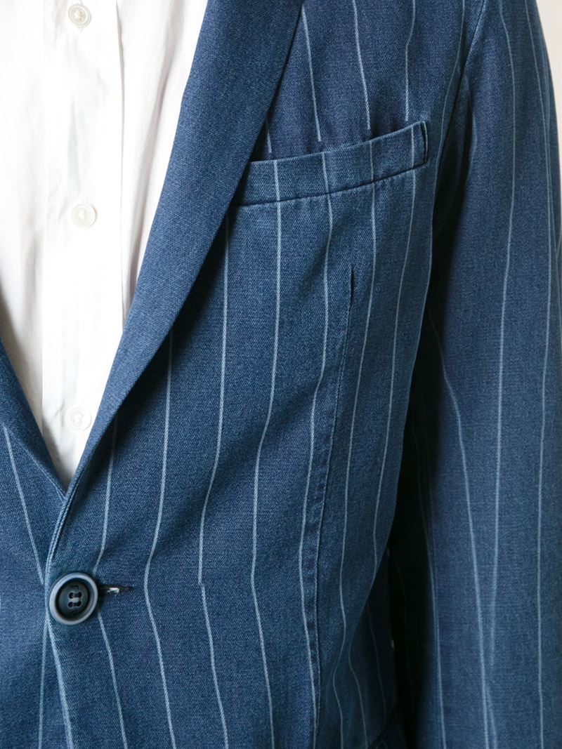 blue pinstripe jacket