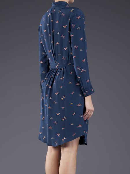 Boy By Band Of Outsiders Aztec Triangle Shirtdress in Blue (navy) | Lyst