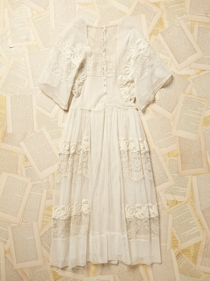 Womens Vintage Victorian Lace Dress ...