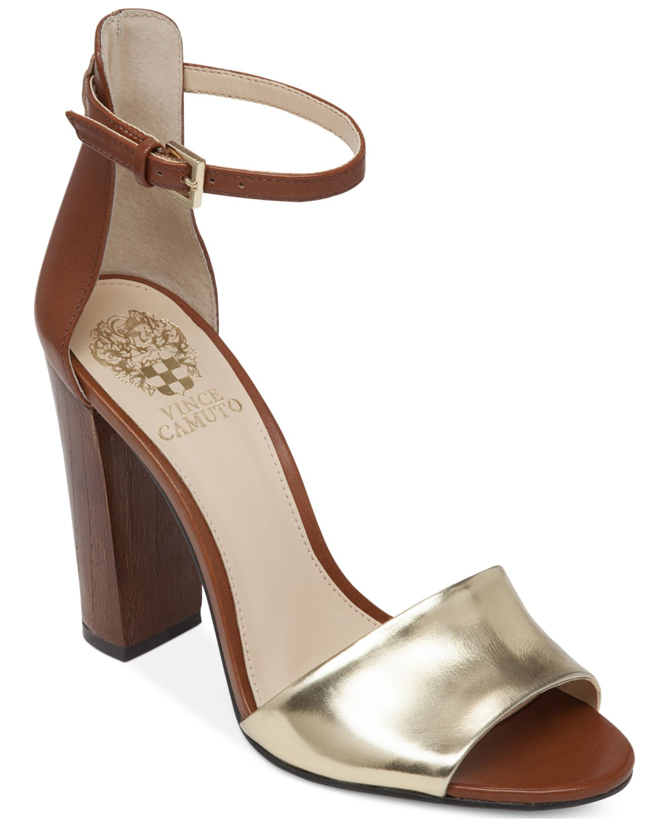 vince camuto gold heels