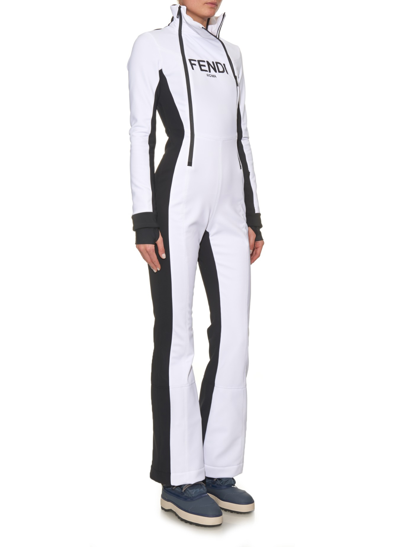 Fendi Technical Ski Jumpsuit in White Black (White) - Lyst