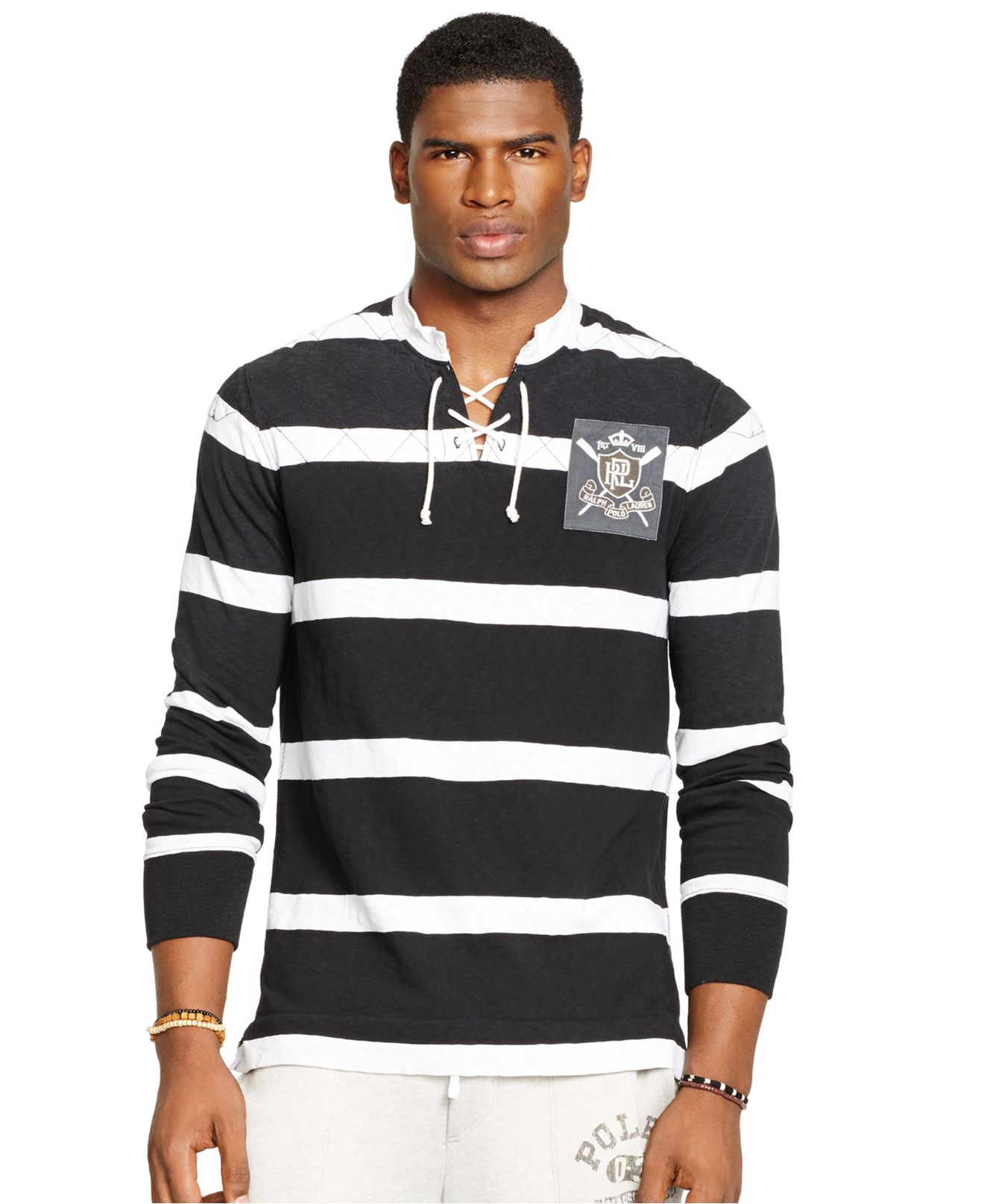 ralph lauren black rugby shirt