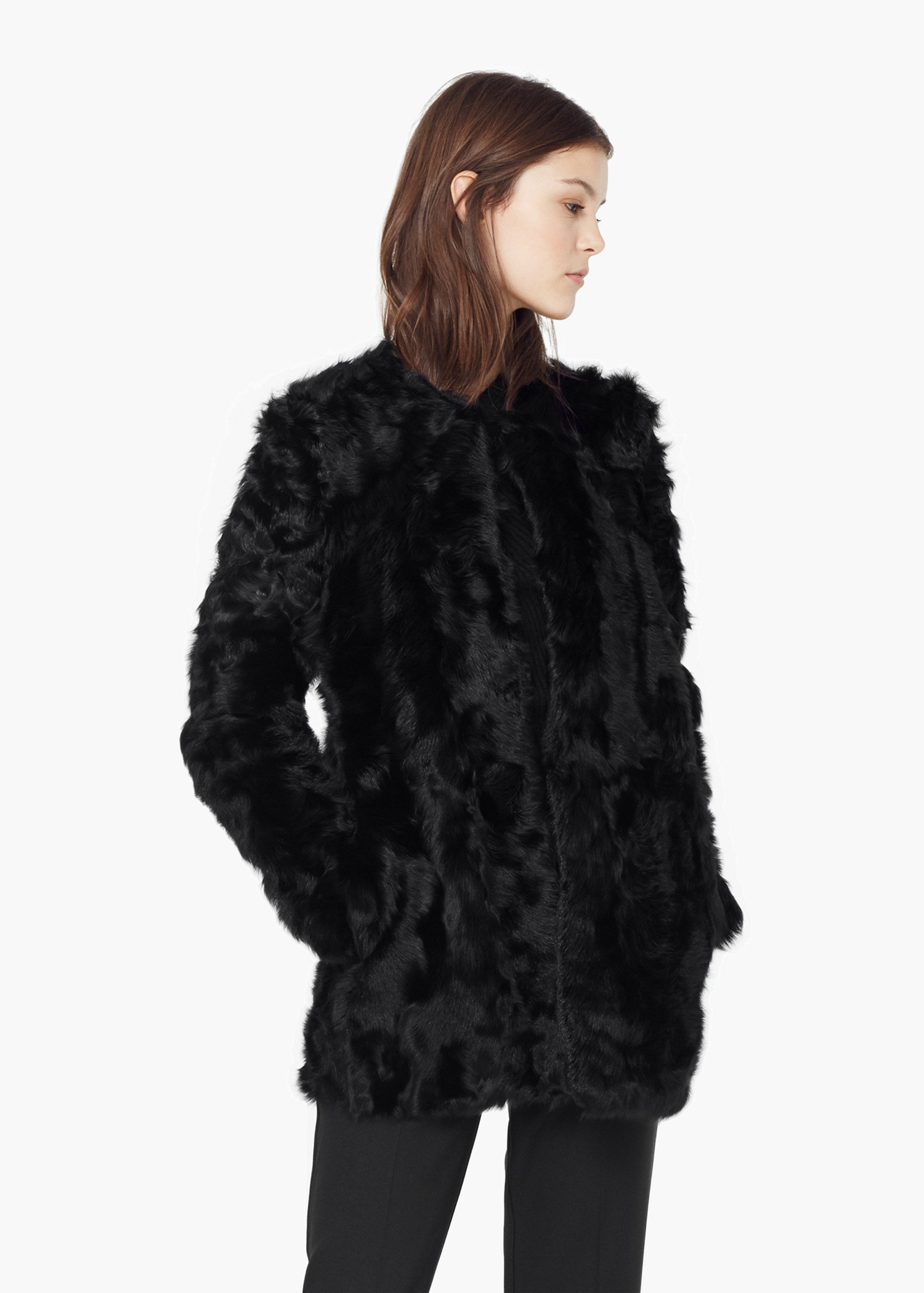 Mango Black Fur Jacket on Sale, 55% OFF | ilikepinga.com