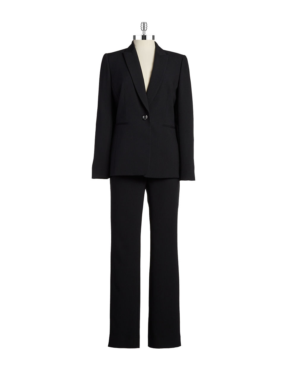 Tahari Pinstripe Pant Suit in Black Lyst