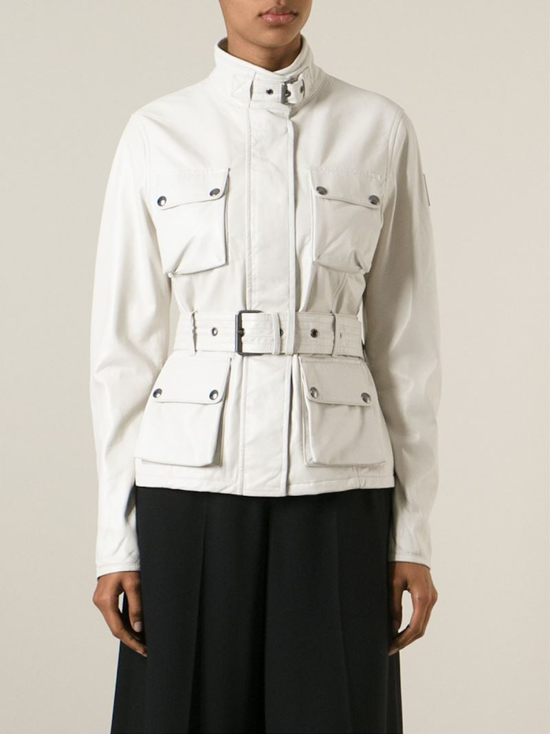 white cargo jacket