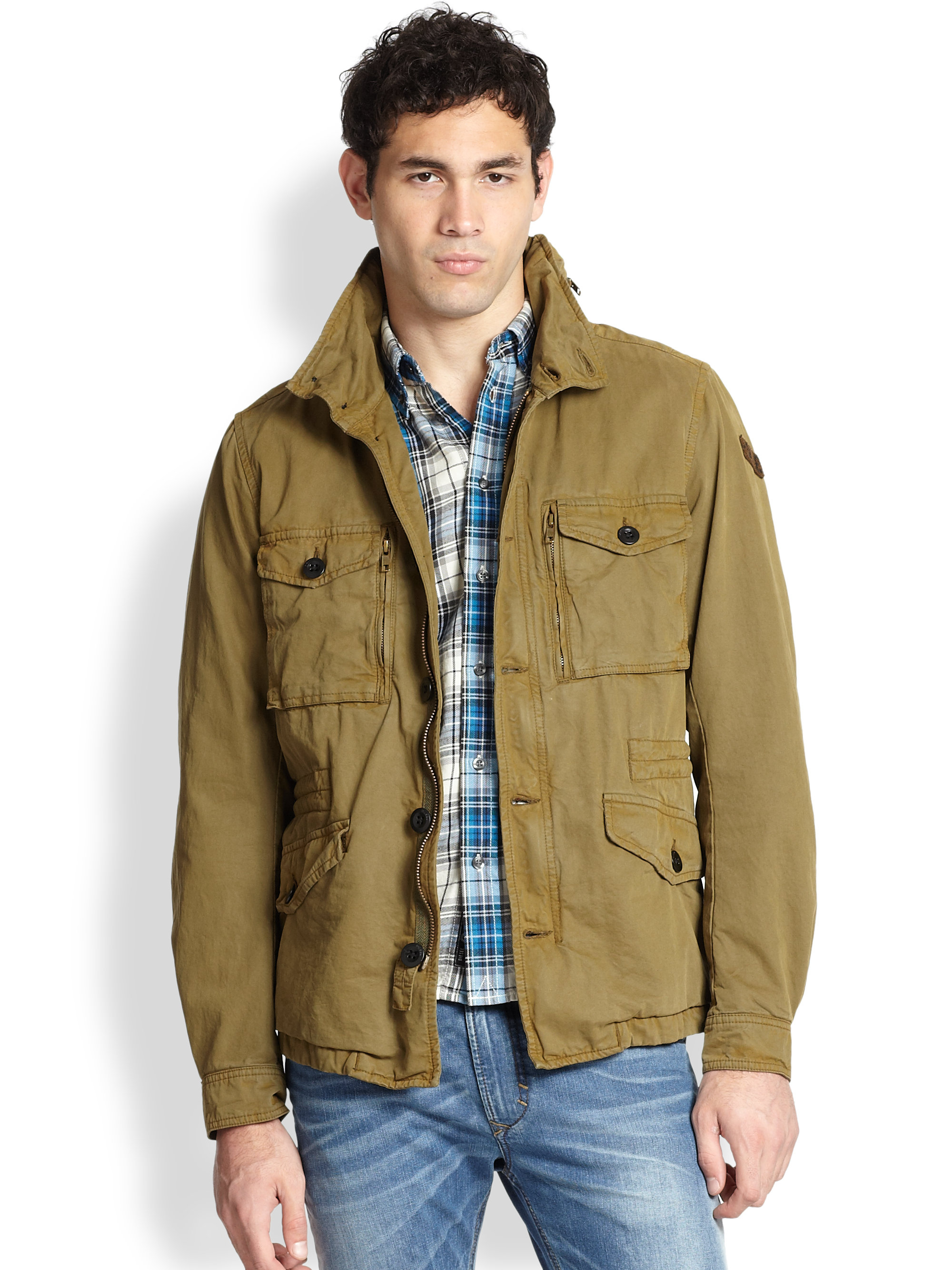 army green twill jacket