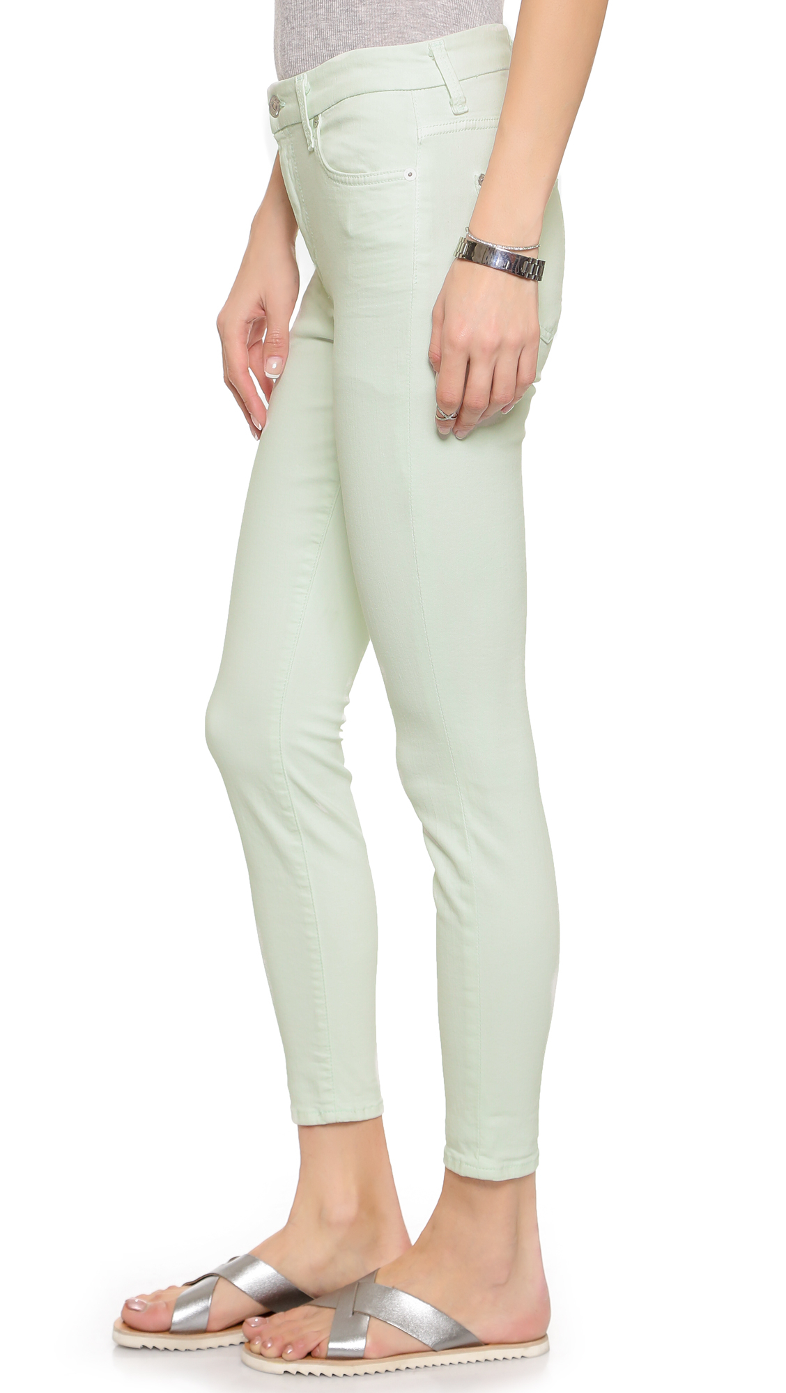 High Waisted Ankle Skinny Jeans 