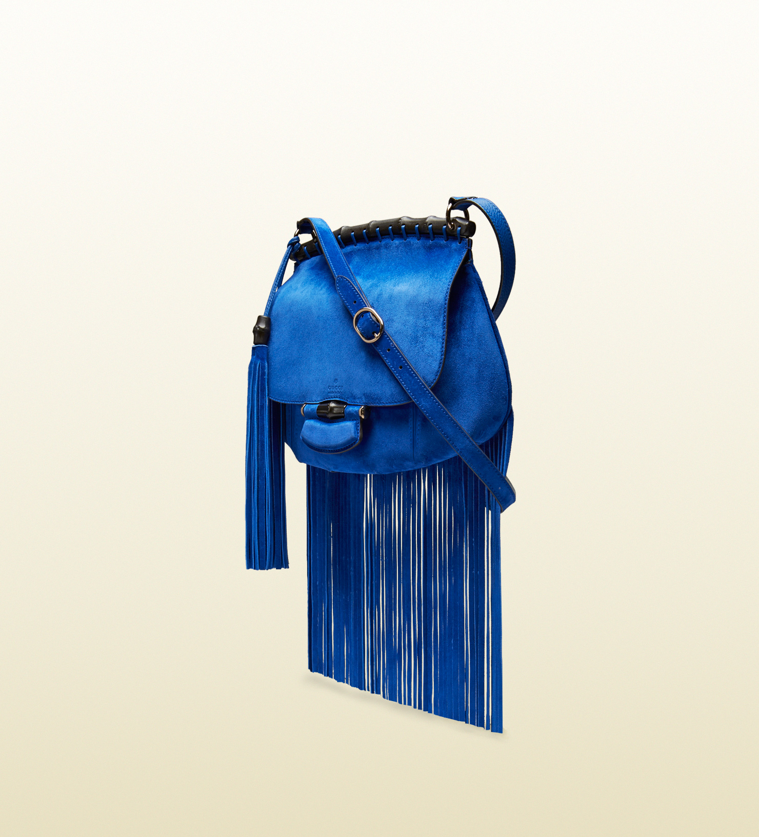 Blue Gucci Suede Square G Shoulder Bag – Designer Revival