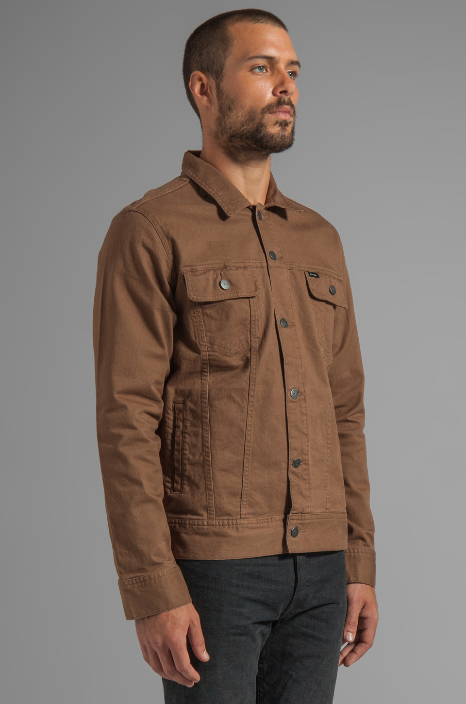 RVCA Jeano Denim Jacket in Tan in Brown for Men | Lyst