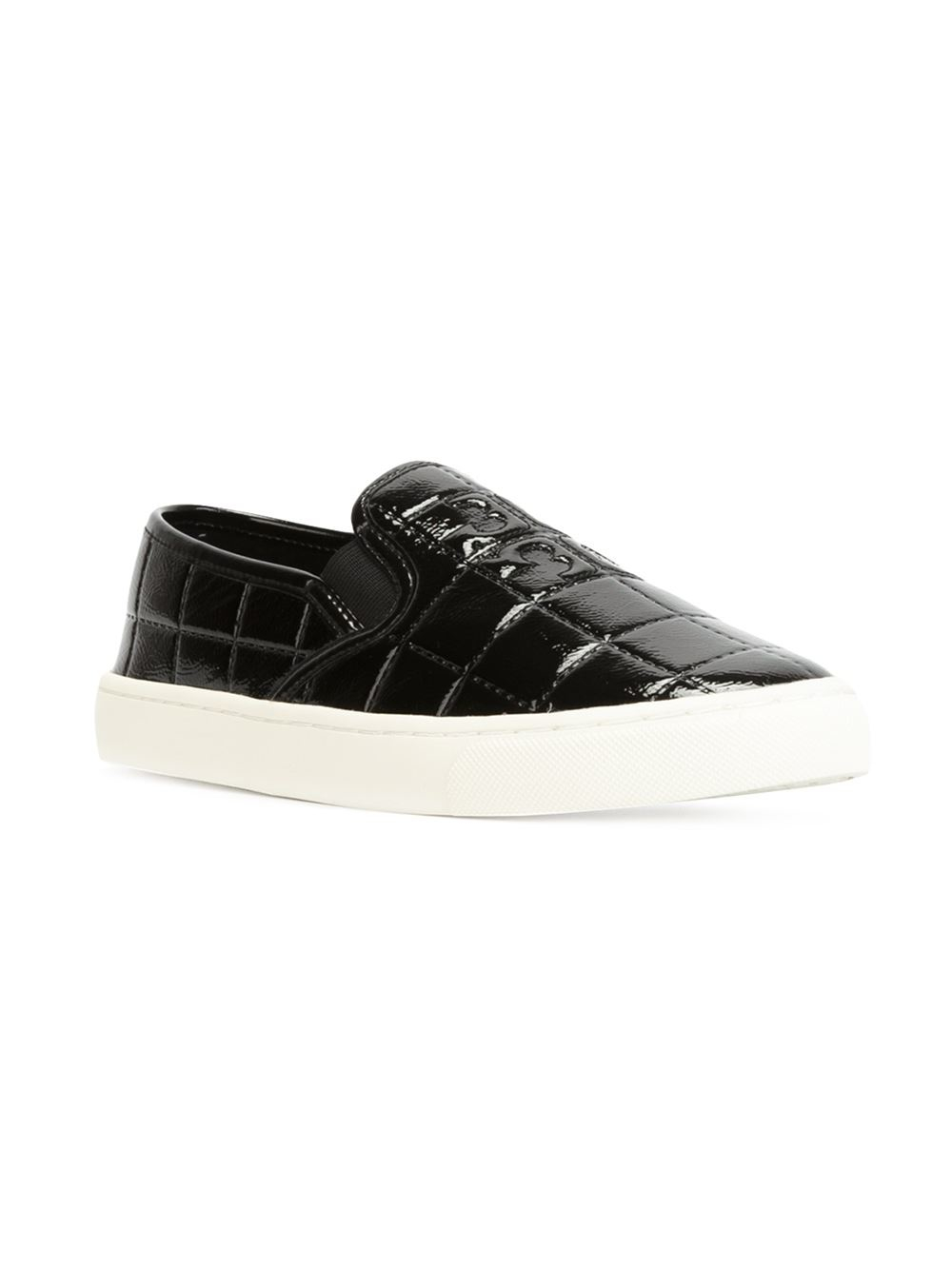 Tory Burch Quilted Slip On Sneakers in Black - Lyst