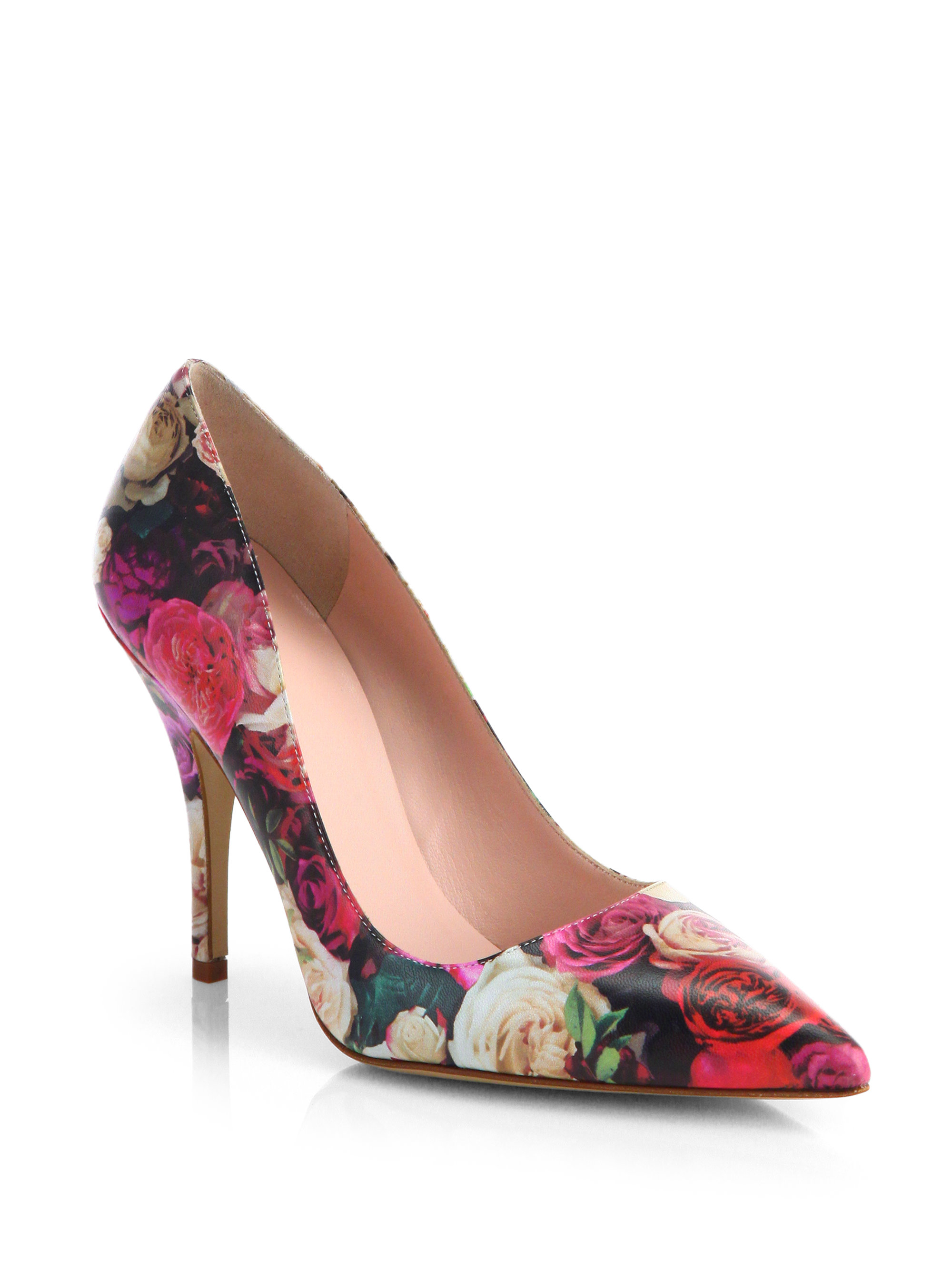 rose print heels