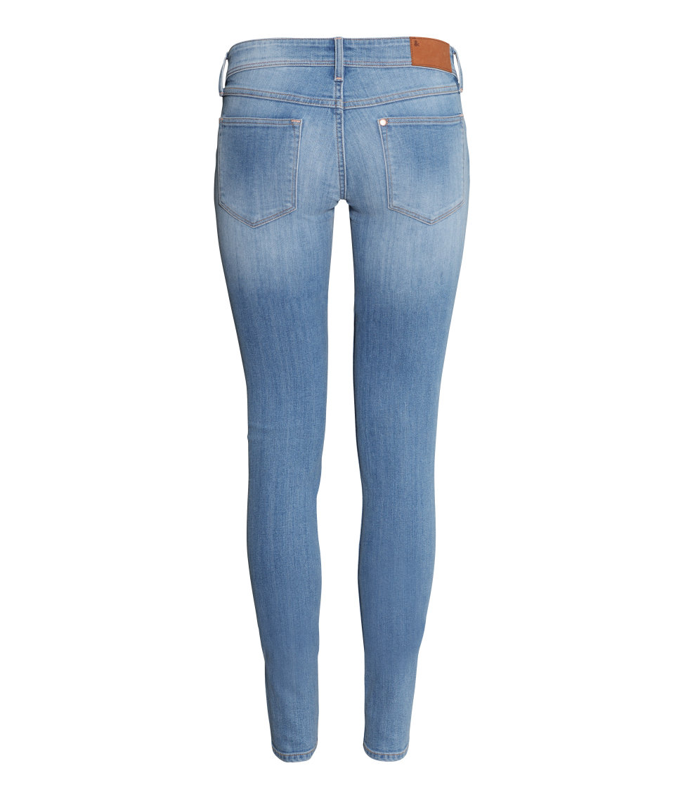 H&M Super Super Low Jeans in Blue | Lyst