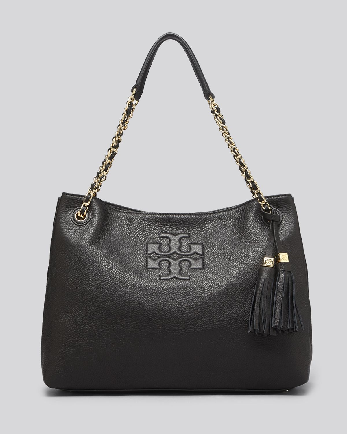 Tory Burch Tote Thea Chain Shoulder Slouchy in Black - Lyst