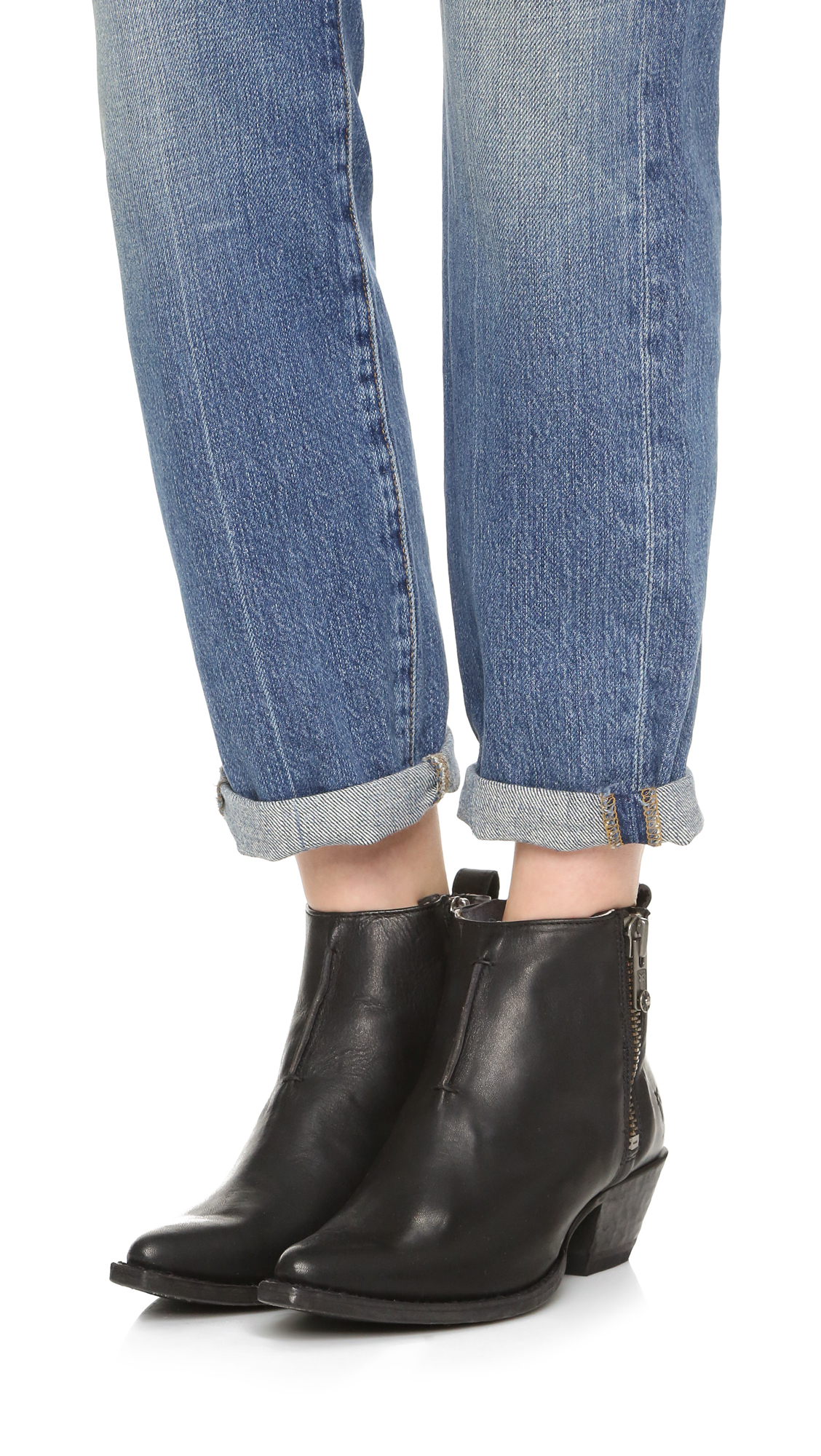 frye sacha moto shortie black