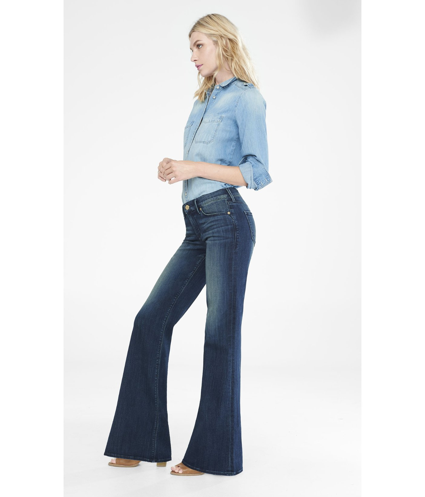 express wide leg flare jeans