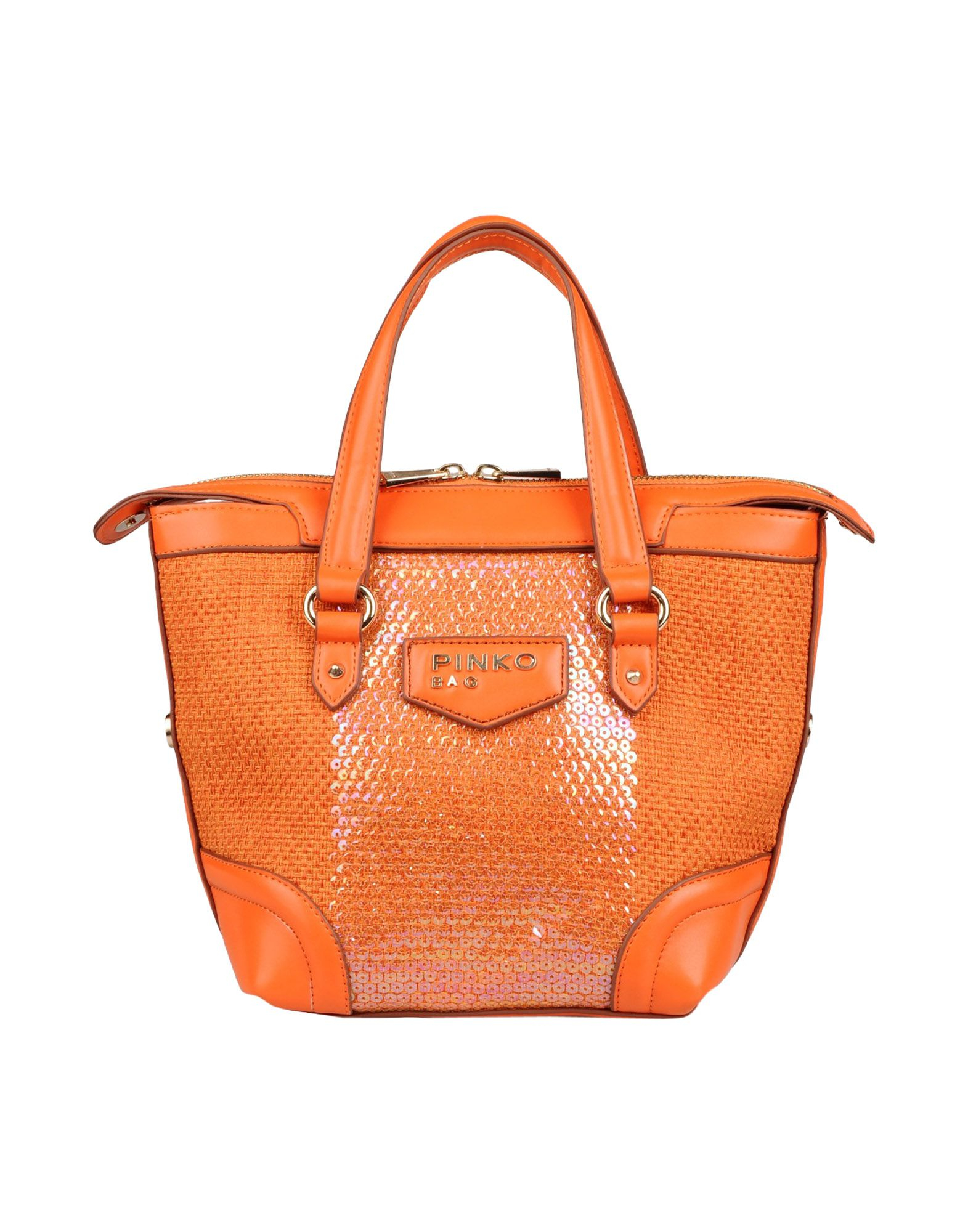 orange and pink handbag