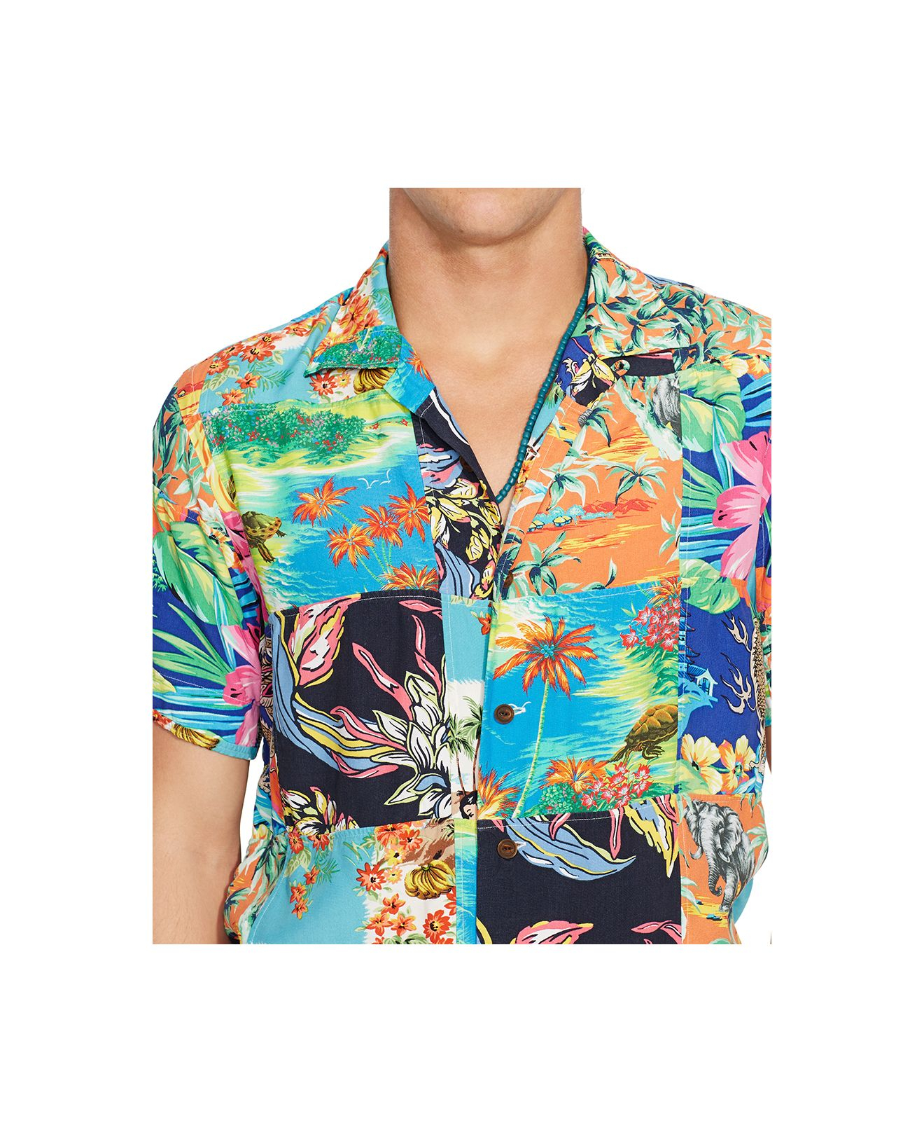 Polo Ralph Lauren Hawaiian-print Patchwork Camp Shirt for Men | Lyst