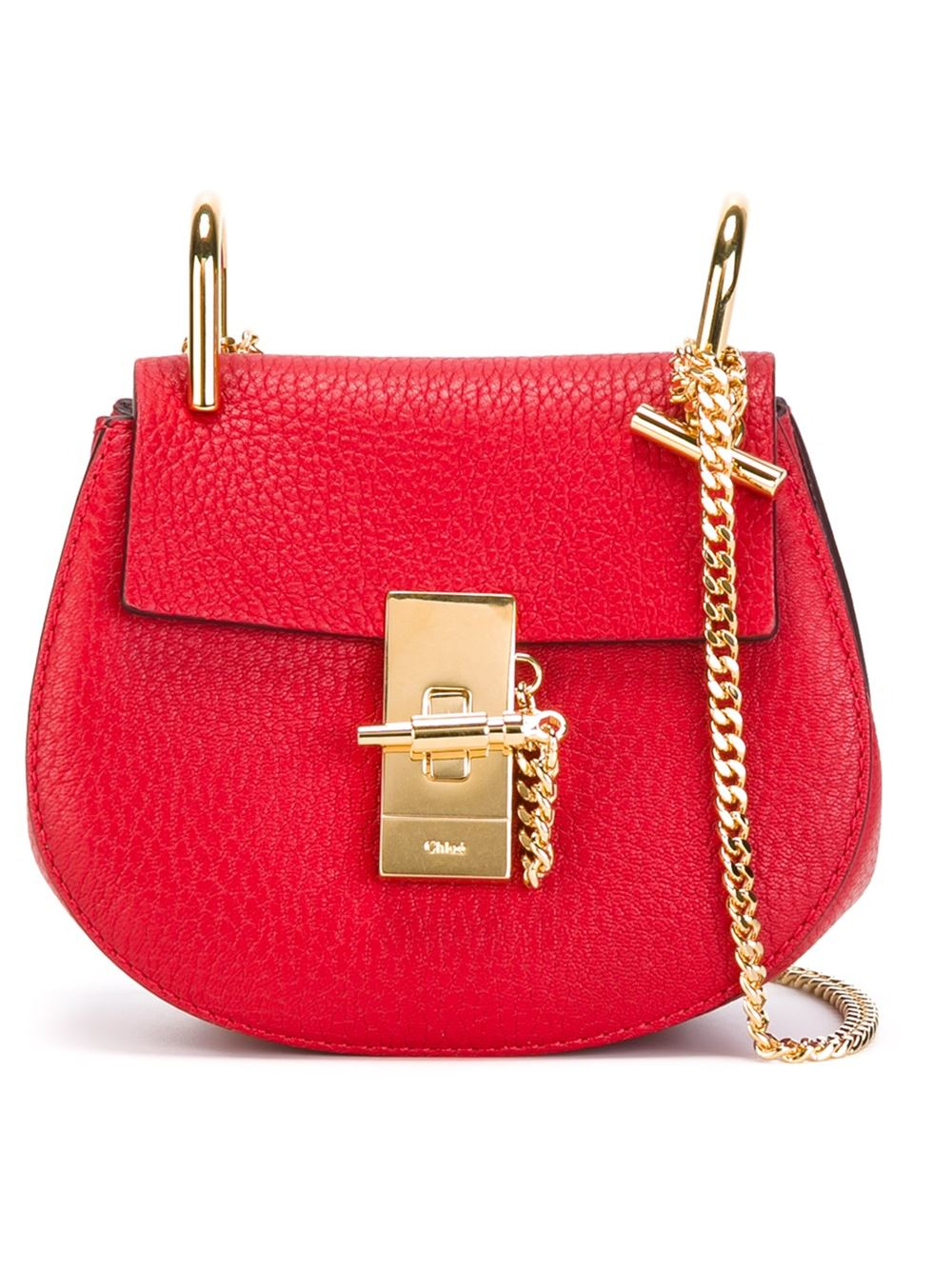 Chloé Mini 'Drew' Shoulder Bag in Red Lyst