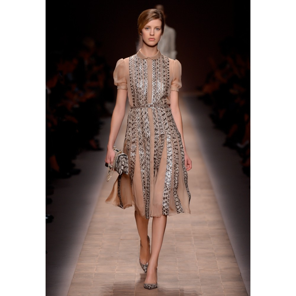 snakeskin silk dress
