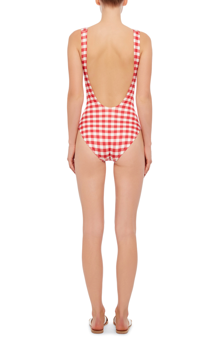 Solid & striped Annemarie Gingham One Piece Swimsuit in Red (plaid) Lyst