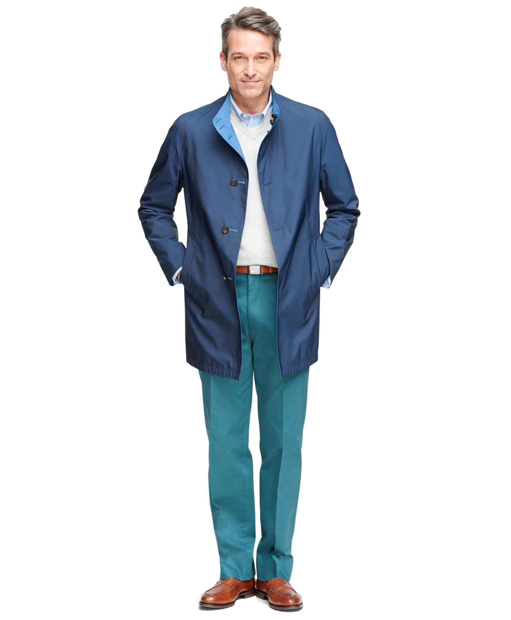 brooks brothers reversible trench coat