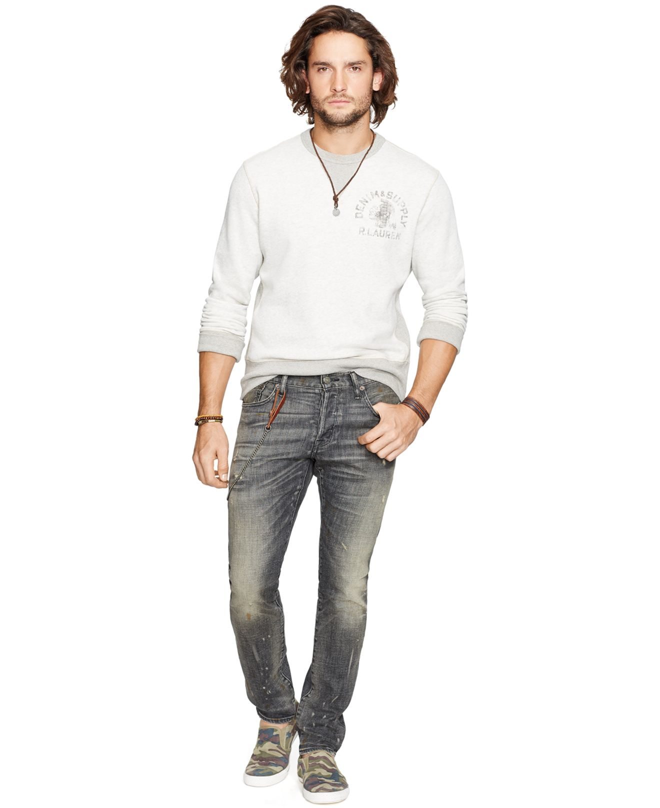 Denim Supply Ralph Lauren Men S Declan Dropped Skinny Fit Jeans In Grey Gray For Men Lyst