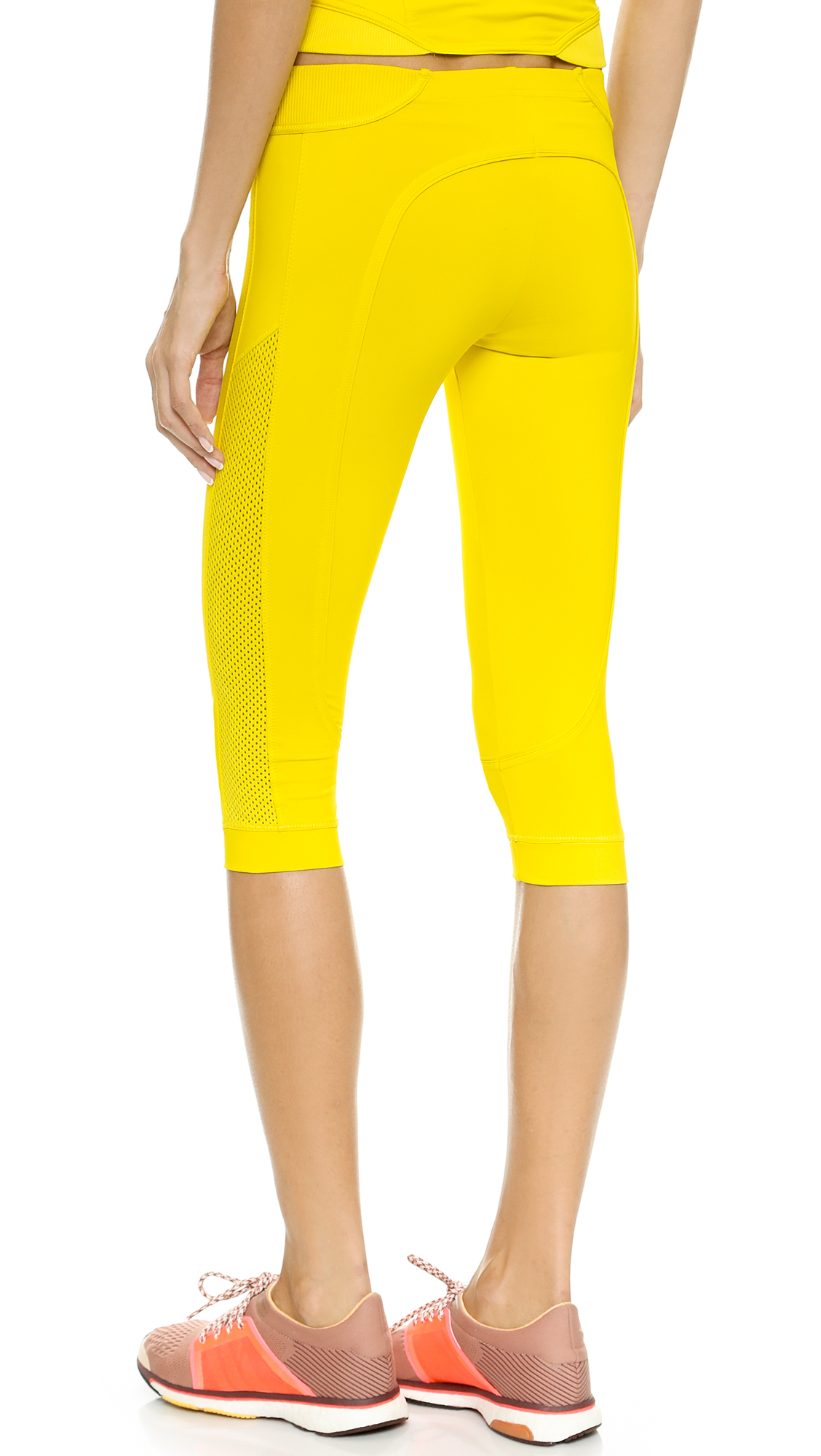 Lyst - Adidas by stella mccartney Running 3/4 Leggings in Yellow