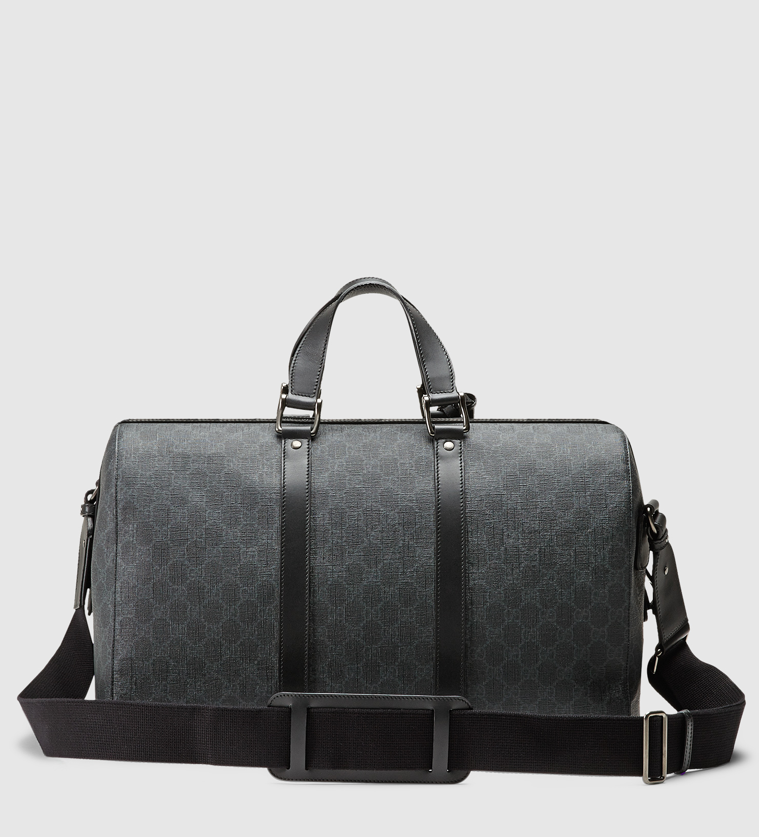 gucci men's black duffle bag