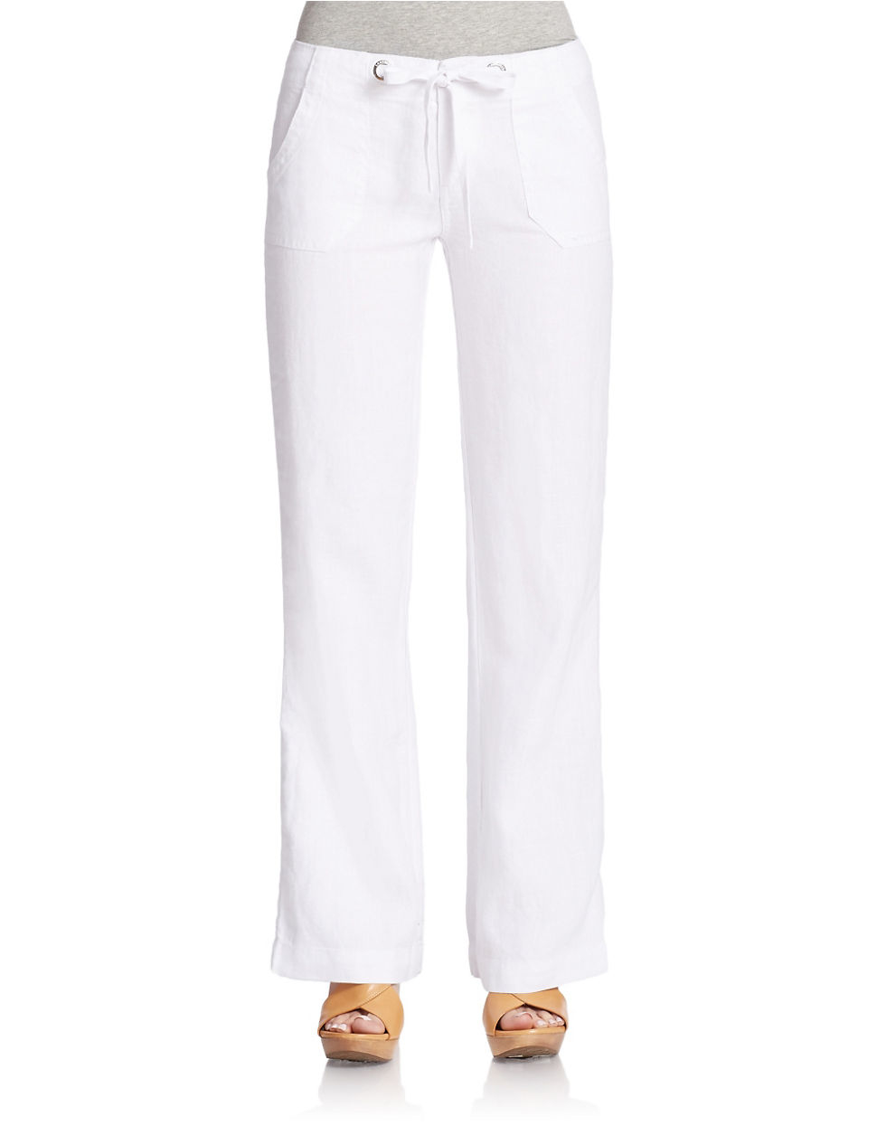 Lyst - Sanctuary Linen Pants in White