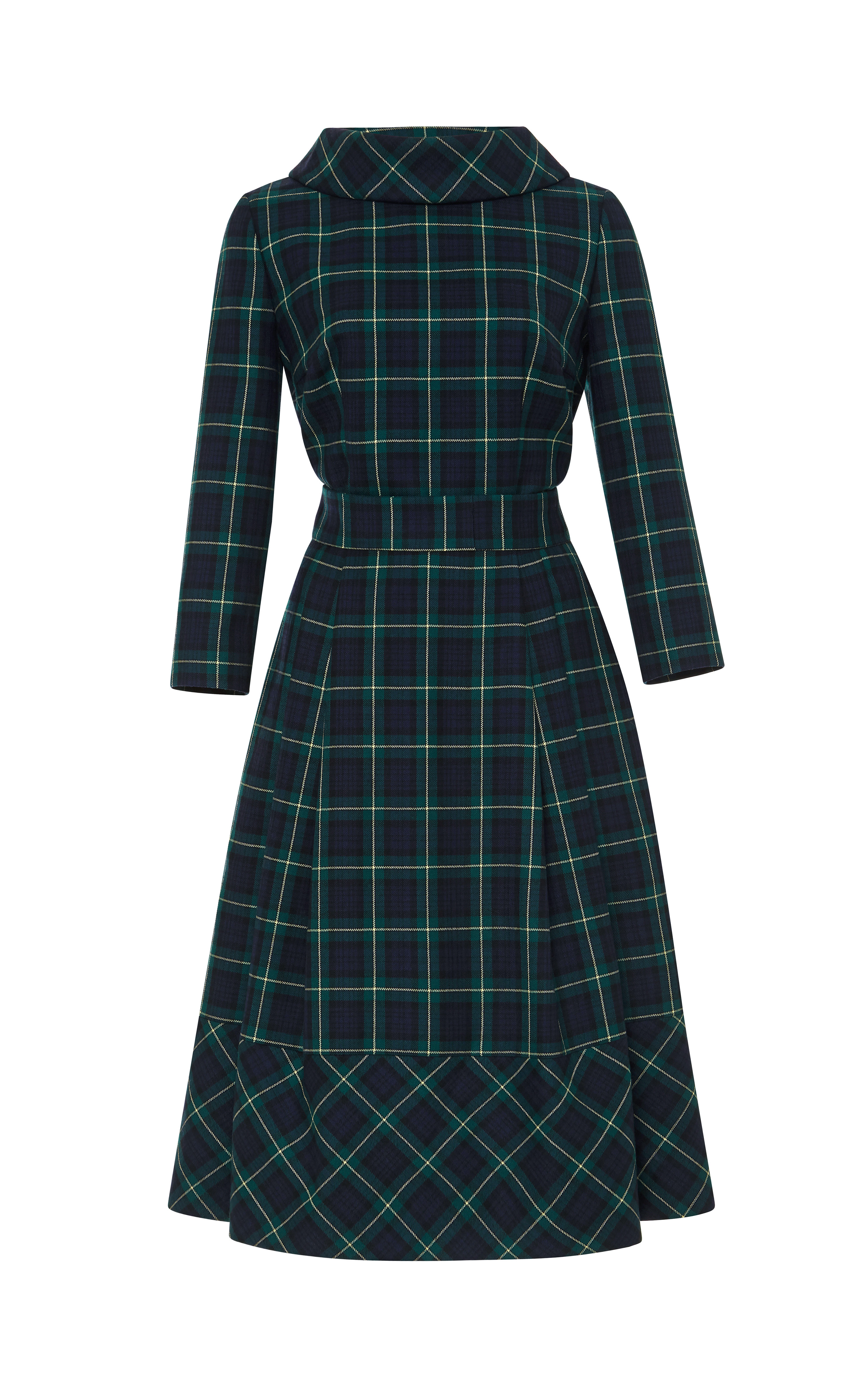 A la russe Checkered Dress in Green | Lyst