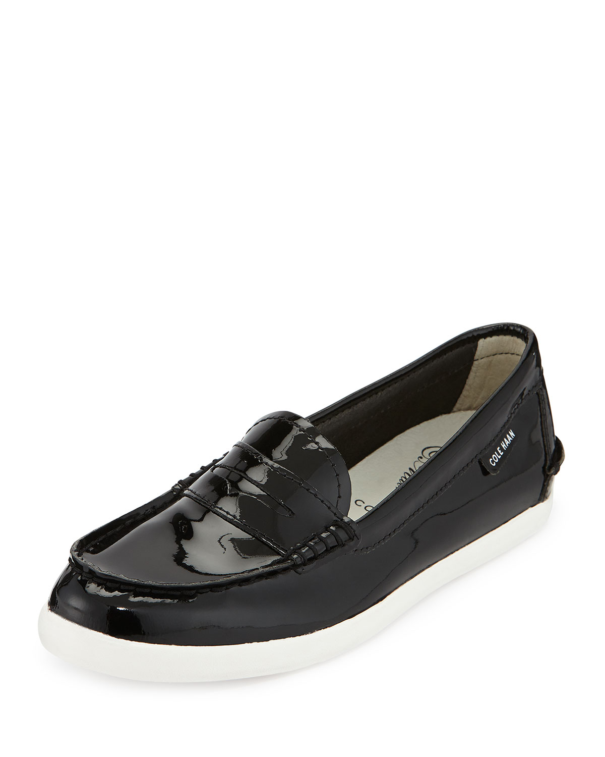 black patent loafer cole haan pinch patent leather loafer in black lyst black patent loafer cole haan pinch patent leather loafer in black lyst