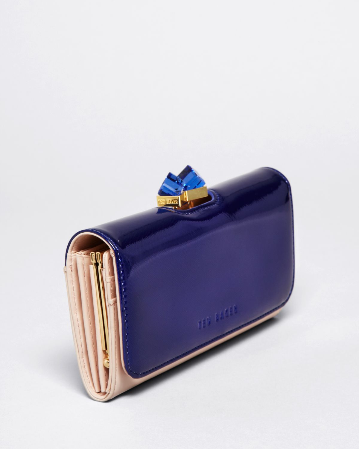 Ted Baker Wallet Pearlized Crystal Top Matinee Continental in Mid