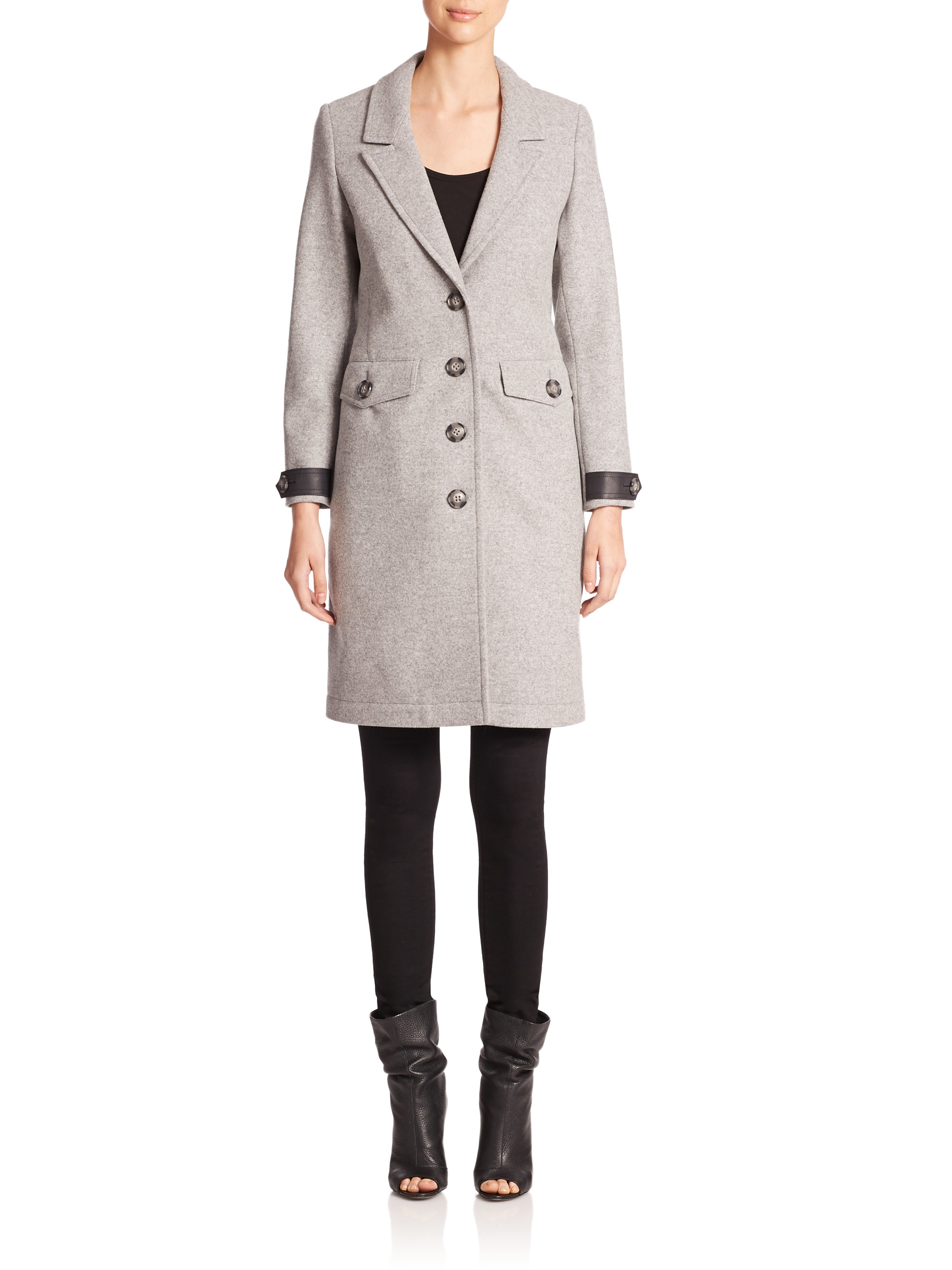 burberry gray wool coat
