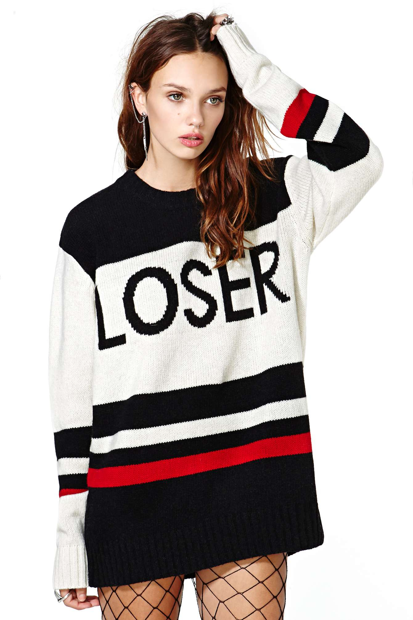Nasty Gal Unif Loser Sweater in Black 
