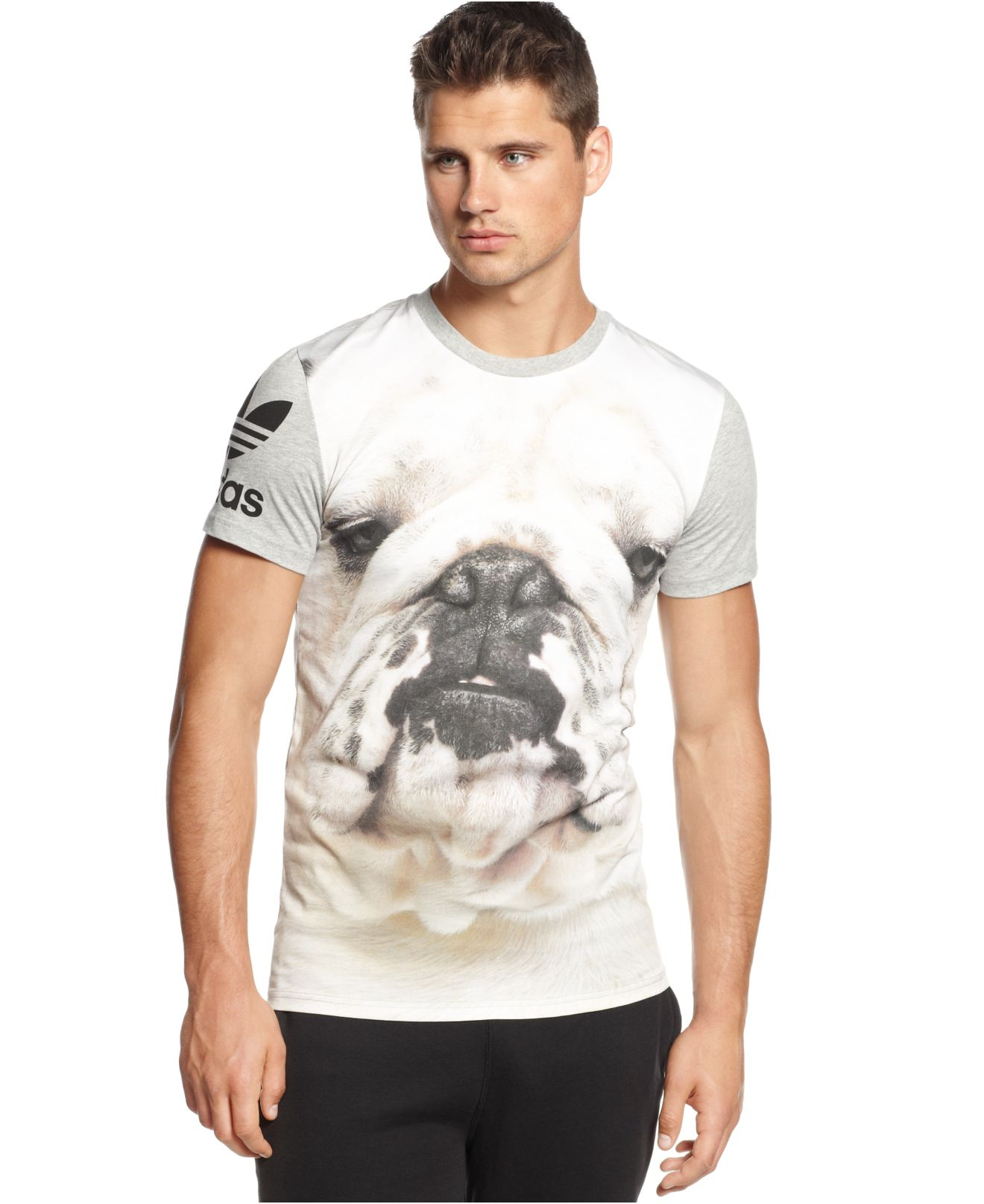 adidas Bulldog T-Shirt in Gray for Men 