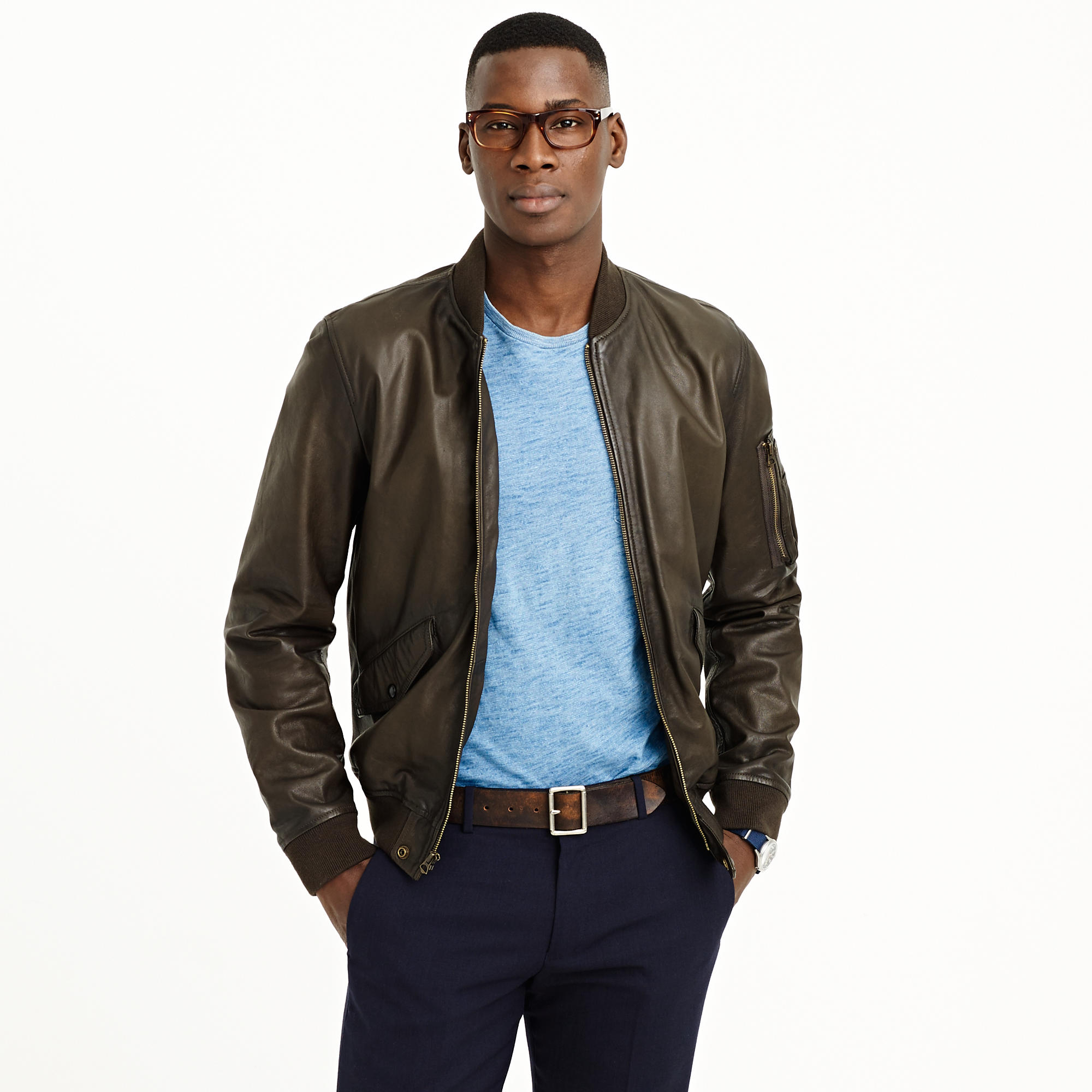 j crew leather jacket