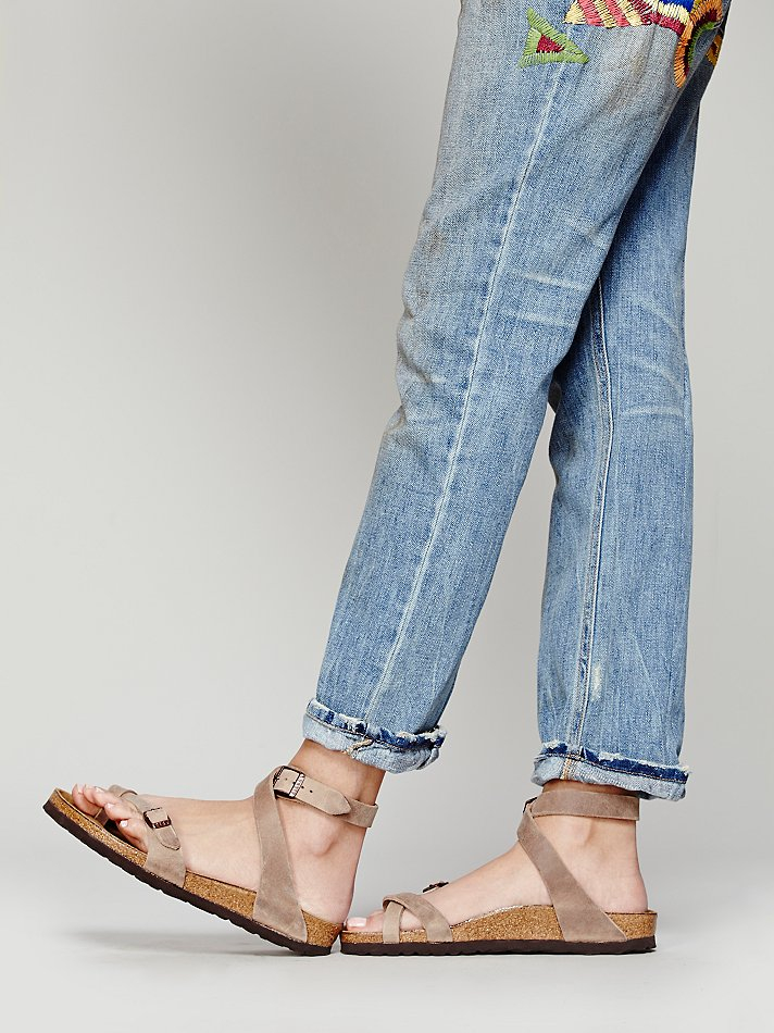 Free people Yara Suede Sandals in Beige (Tobacco)  Lyst