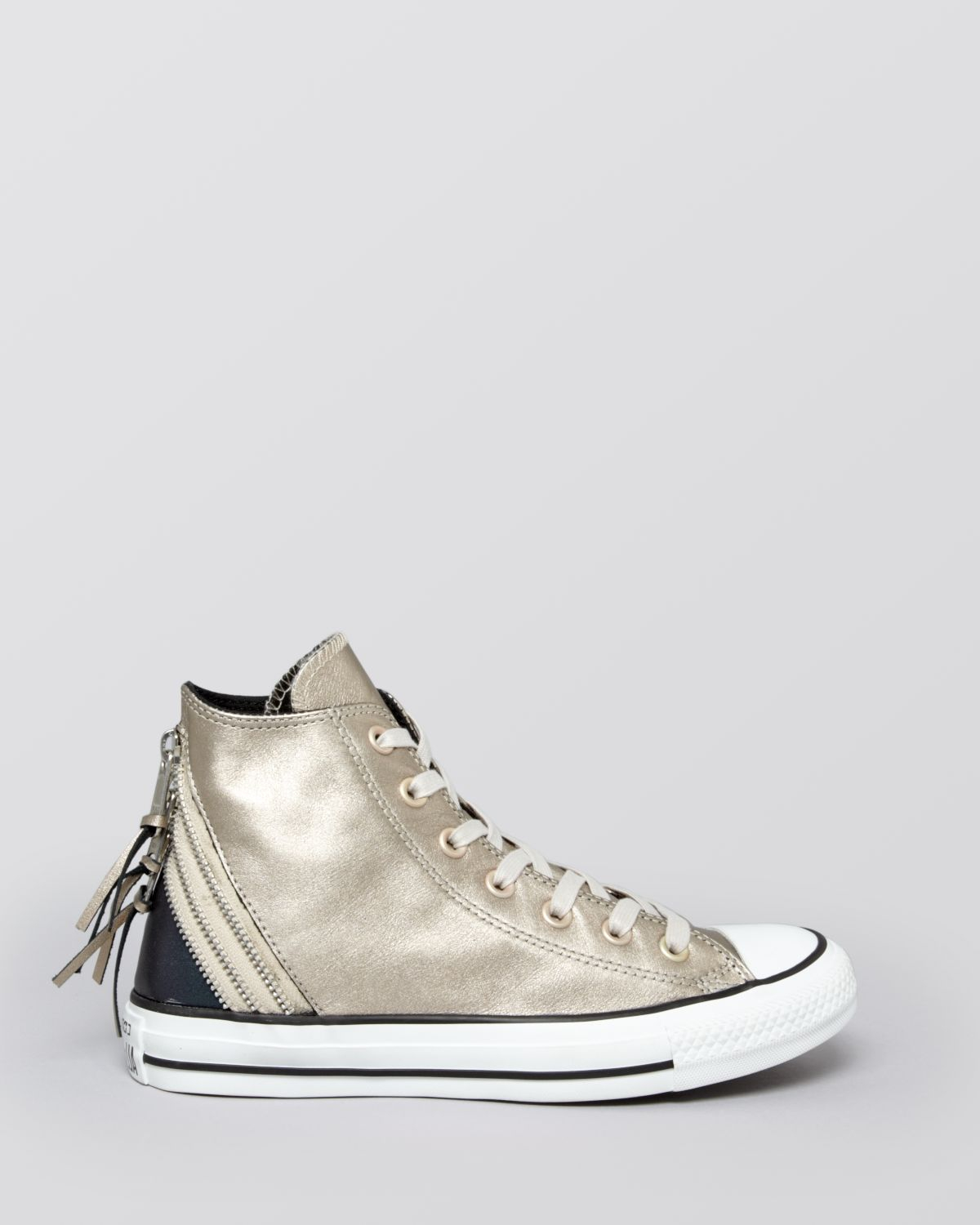 Converse Lace Up High Top Sneakers Tri Zip Metallic in