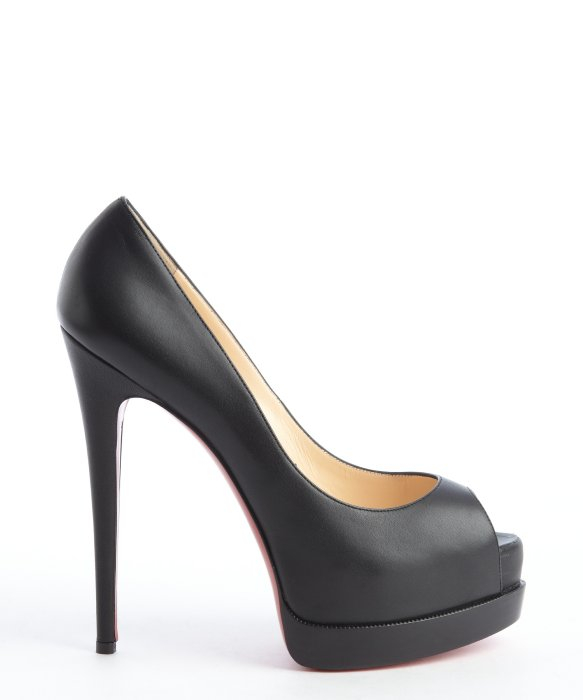 christian louboutin white spiked - Christian louboutin Leather Palais Royale 140 Peep Toe Platform ...