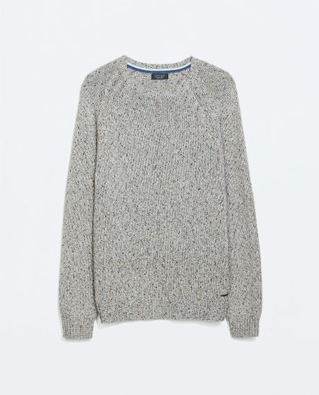 Zara Twist Yarn Sweater in Brown for Men