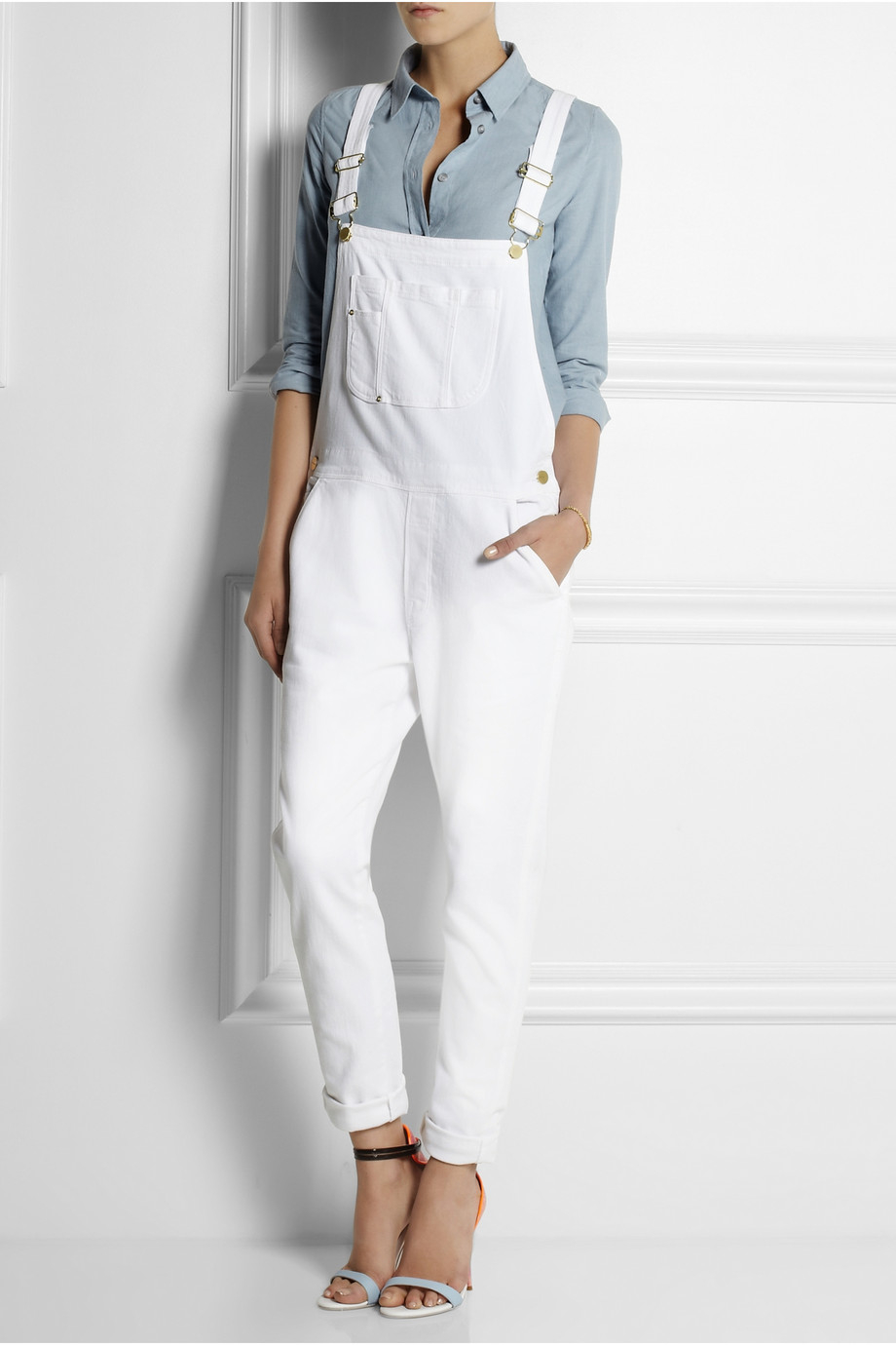 white overall jumper